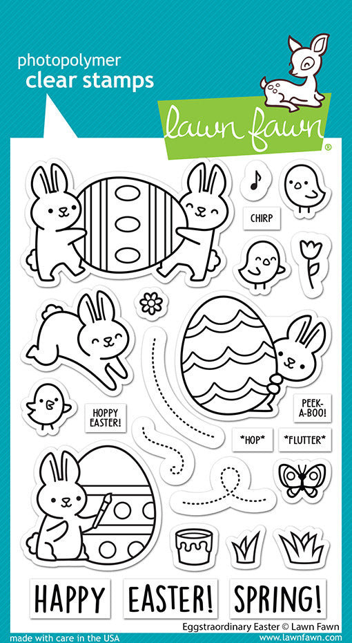 LF3077 lawn fawn eggstraordinary easter clear stamps