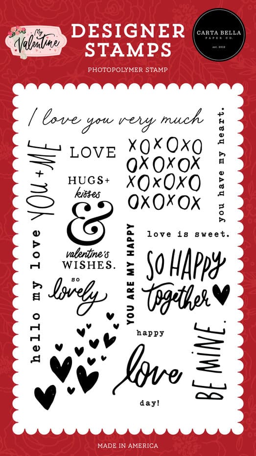 CBMV294046 carta bella valentines wishes clear stamps