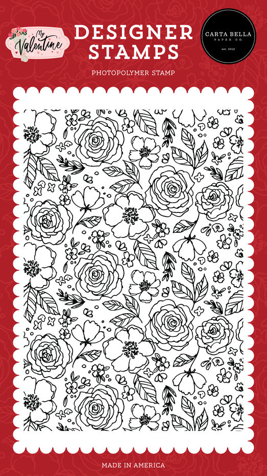 CBMV294048 carta bella always and forever floral clear stamps