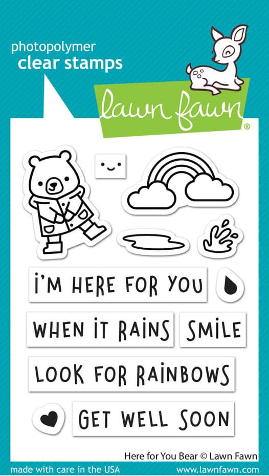 LF2845 lawn fawn here for you bear clear stamps