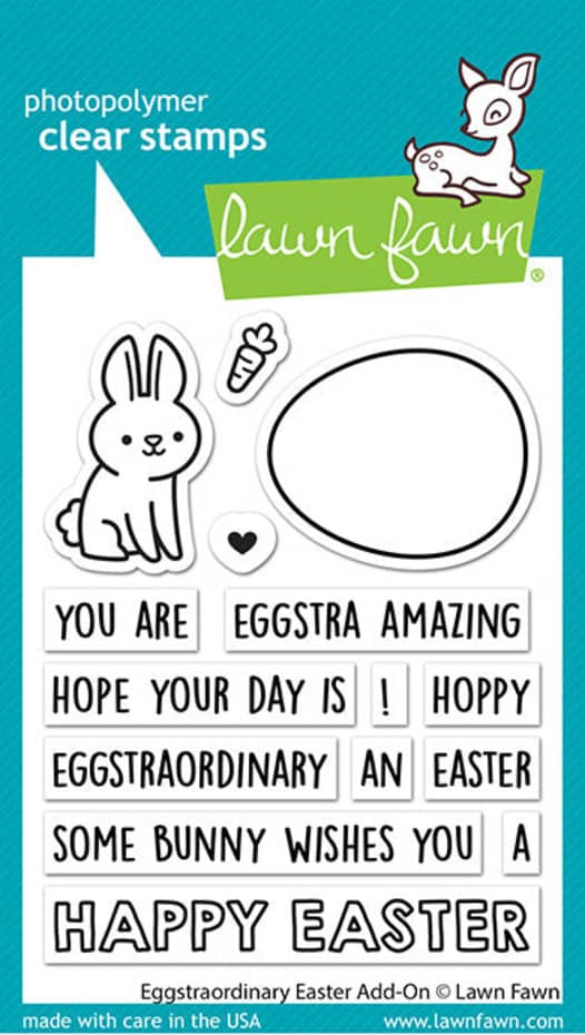LF3079 lawn fawn eggstraordinary easter add on clear stamps