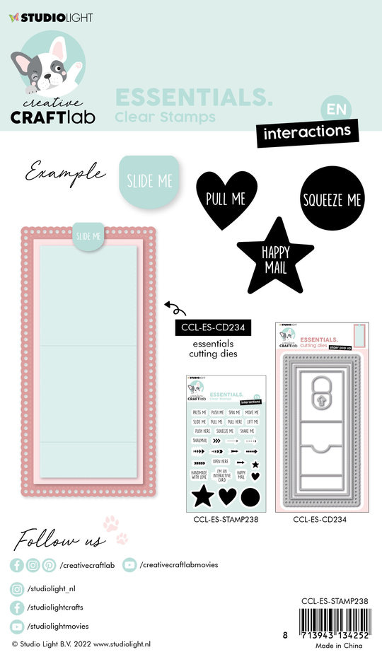 CCL ES STAMP238 creative craftlab essentials clear stamps slider pop up text interactions 2