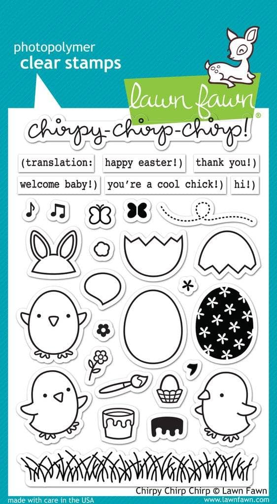 LF1046 lawn fawn chirpy chirp chirp clear stamps