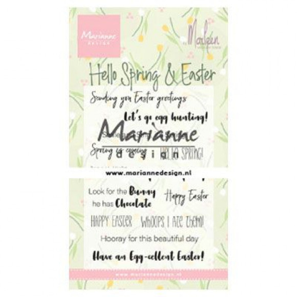 CS1044 marianne d stamp hello spring and easter