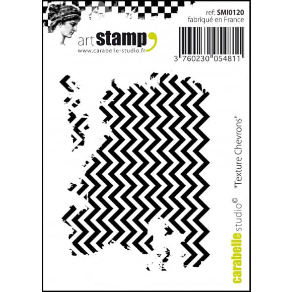 SMI0120 carabelle studio art cling stamp texture chevrons