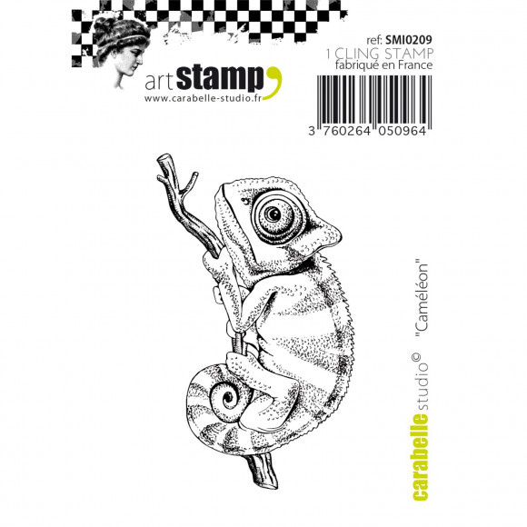 SMI0209 carabelle studio art cling stamp mini cameleon
