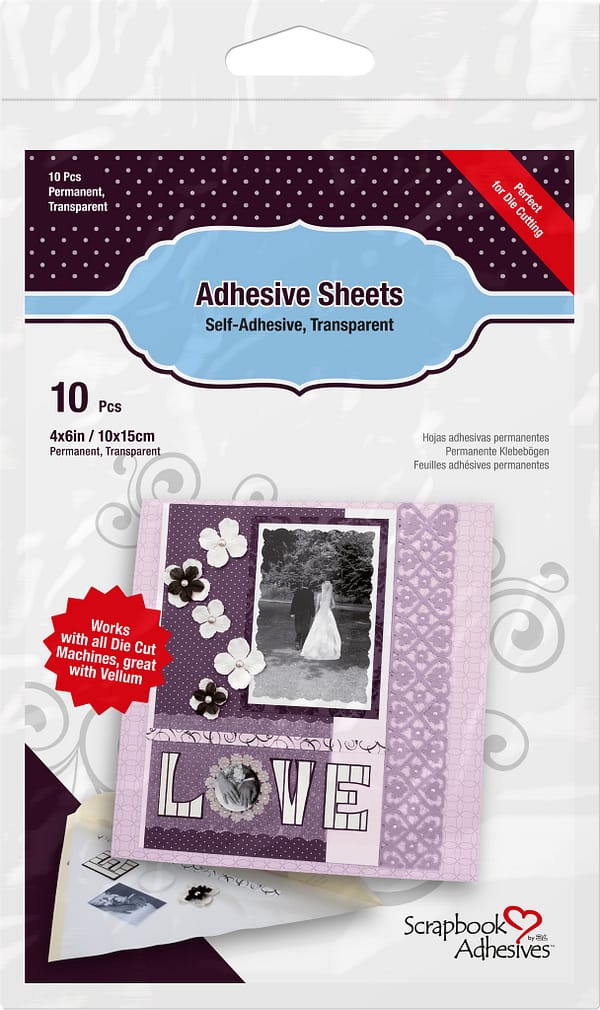 01680 6 scrapbook adhesives adhesive sheets 4x6 inch 10pcs