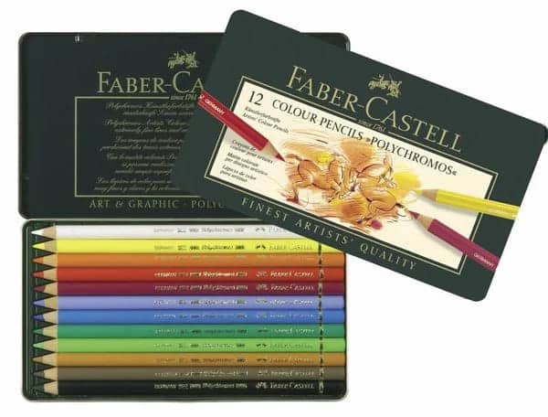 FC 110012 faber castell color pencils polychromos Tin box 12pcs