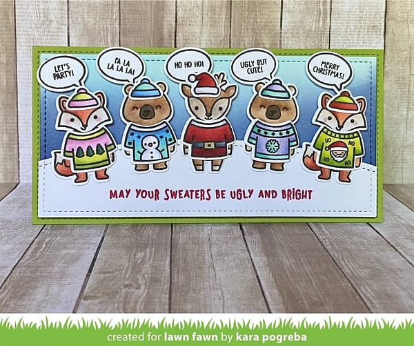 LF2947 lawn fawn ugly and bright clear stamps 2