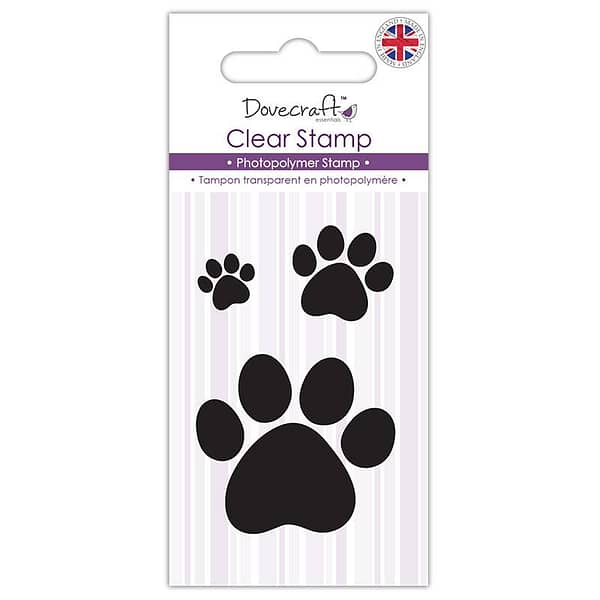 DCSTP075 dovecraft clear stamp paw prints