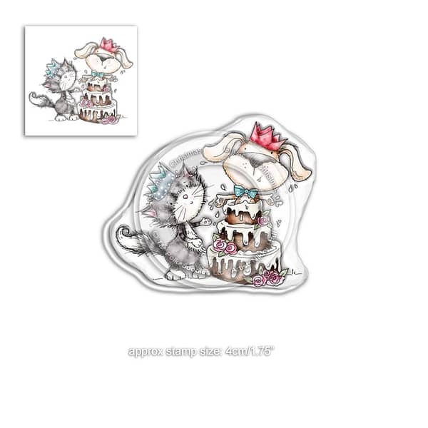 PD7863 polkadoodles horace and boo surprise clear stamps