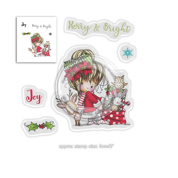 PD7965 polkadoodles winnie merry and bright clear stamps