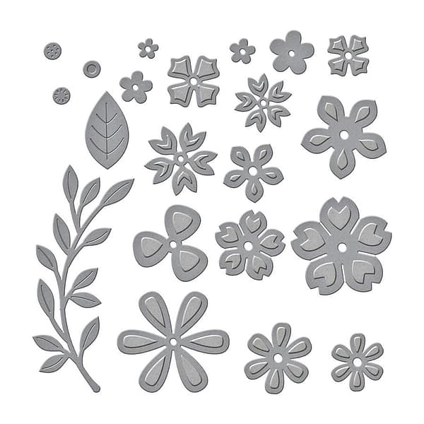 S3 420 spellbinders petite floral potpourri etched dies