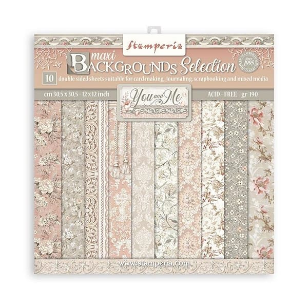 SBBL114 stamperia maxi background you and me 12x12 inch