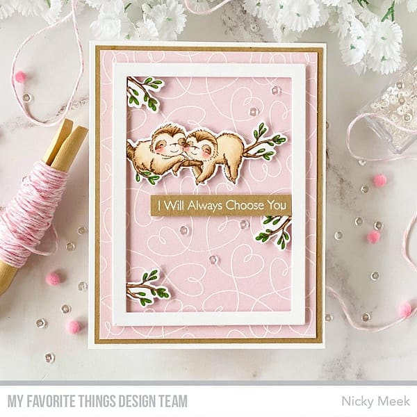 BG 150 my favorite things never ending love background rubber stamp 2