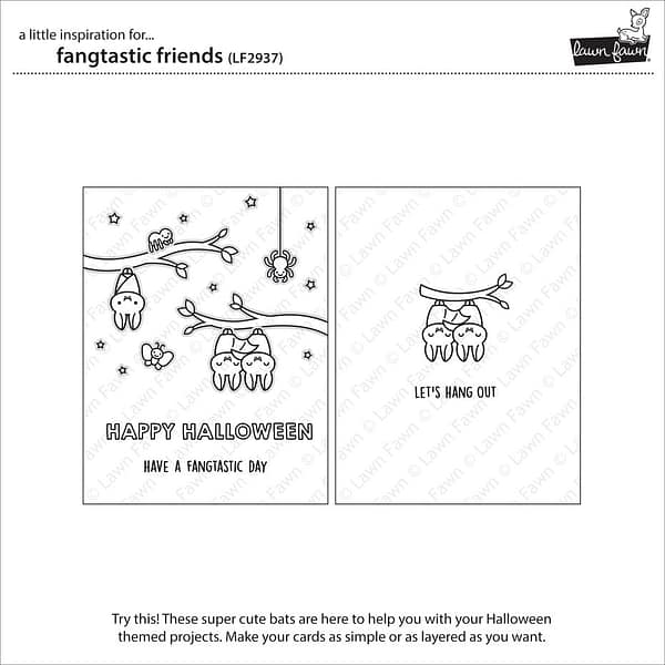LF2937 lawn fawn fangtastic friends clear stamps 3