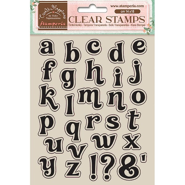 WTK159 stamperia create happiness alphabet clear stamps