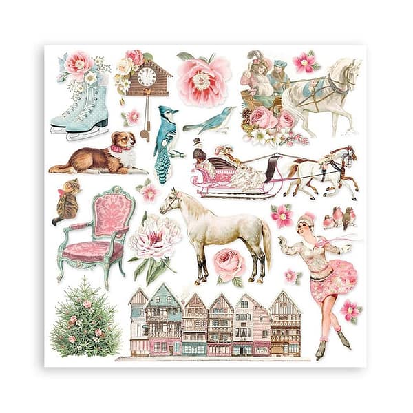 SBBL122 stamperia sweet winter 12x12 inch paper pack 10
