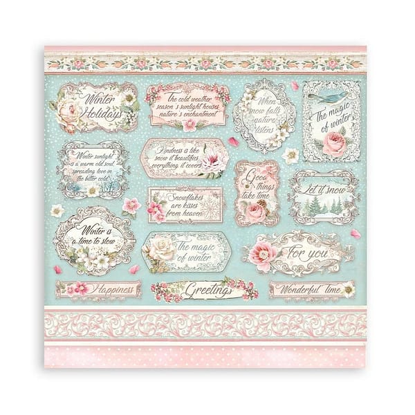 SBBL122 stamperia sweet winter 12x12 inch paper pack 2