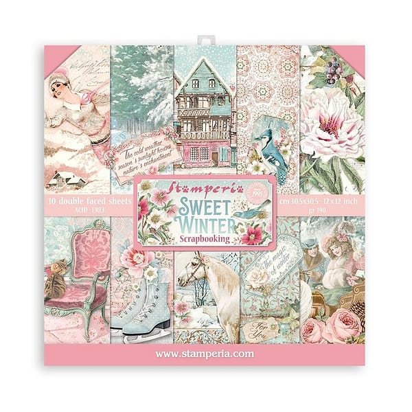 SBBL122 stamperia sweet winter 12x12 inch paper pack