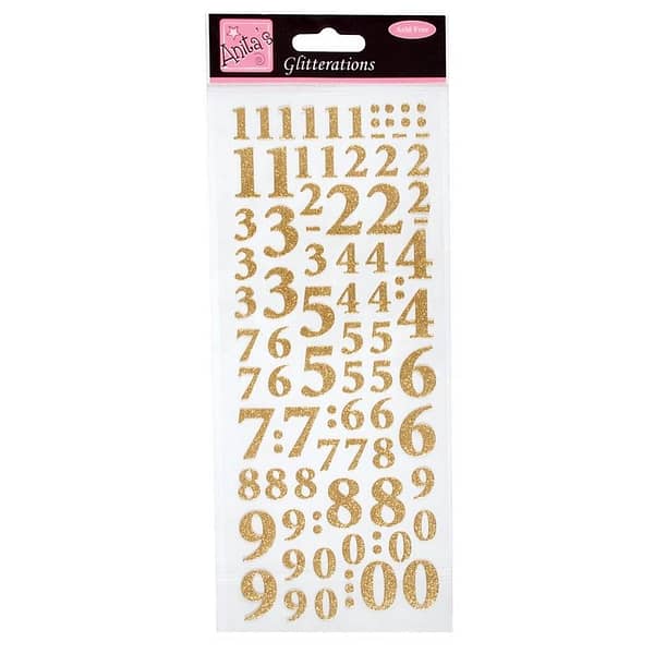 ANT 8181004 anitas glitterations numbers gold