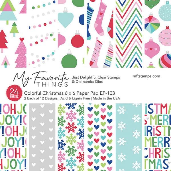 MFTEP 103 my favorite things colorful christmas 6x6 inch paper pad