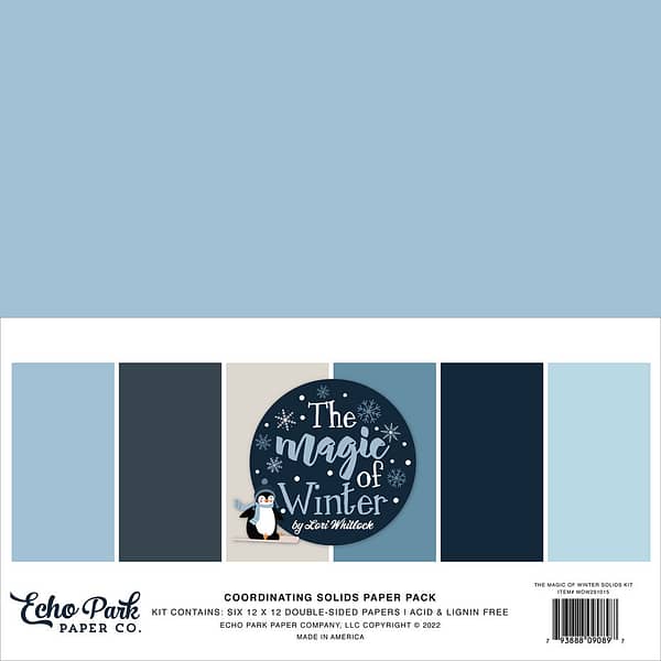 MOW291015 echo park the magic of winter 12x12 inch coordinating solids