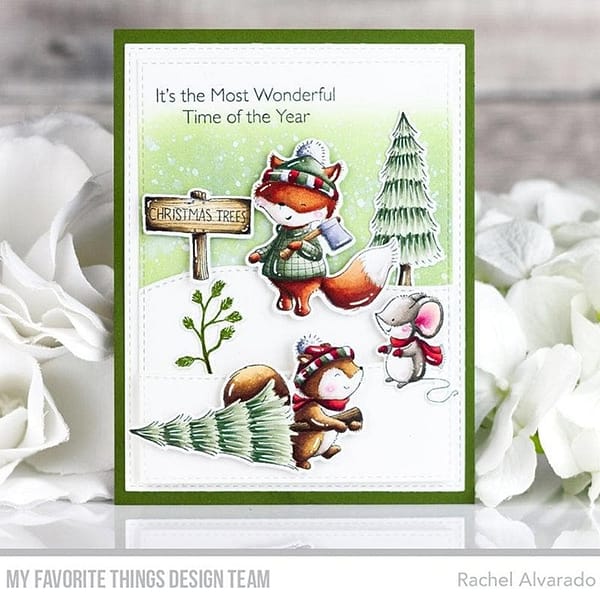 SY 51 my favorite things christmas tree farm clear stamp 3