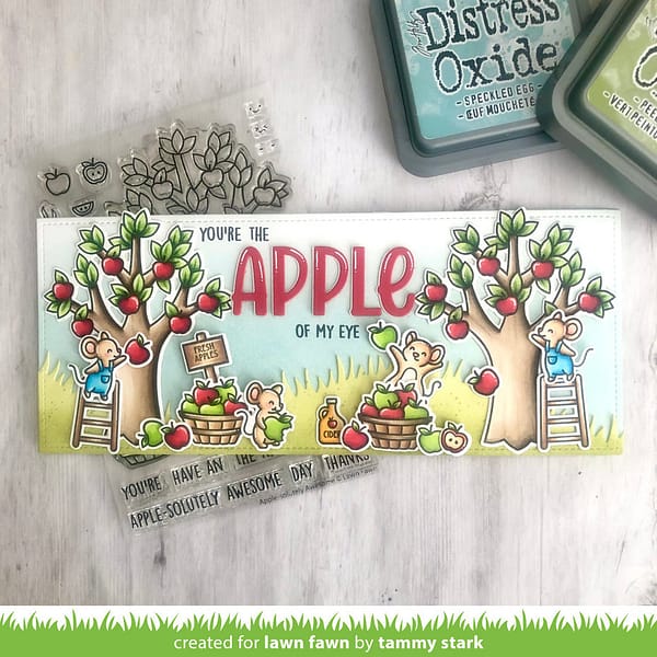 LF2930 lawn fawn apple solutely awesome clear stamps 2