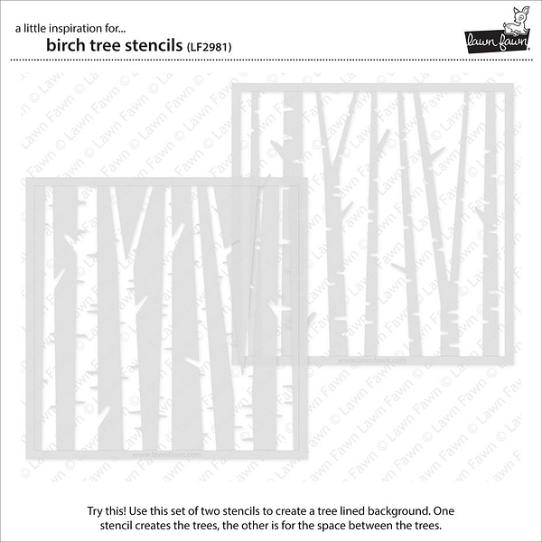 LF2981 lawn fawn birch tree stencils 2