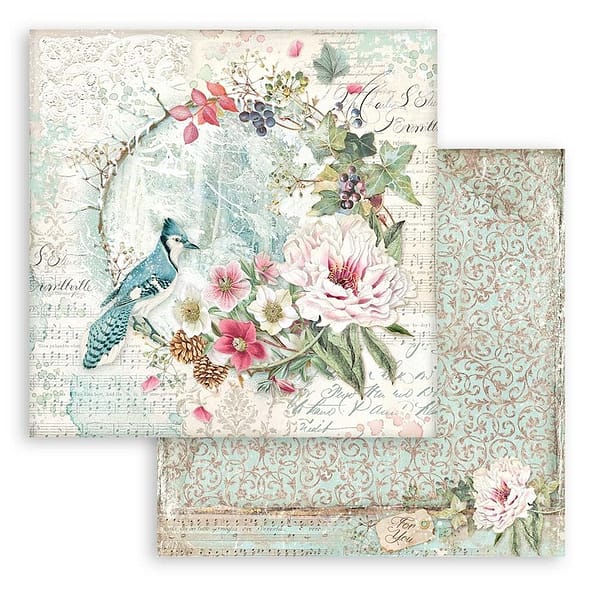 SBBXS25 stamperia sweet winter 6x6 inch paper pack 6