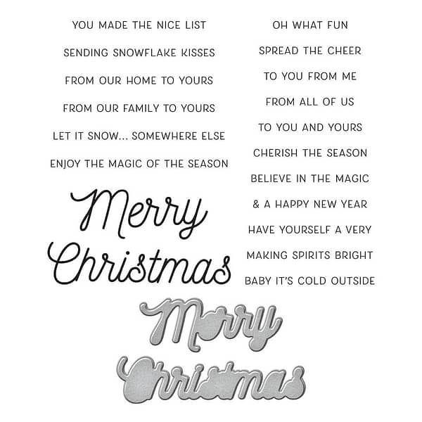SDS 175 spellbinders many merry christmas sentiments clear stamps 2