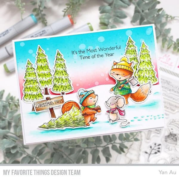 SY 51 my favorite things christmas tree farm clear stamp 2