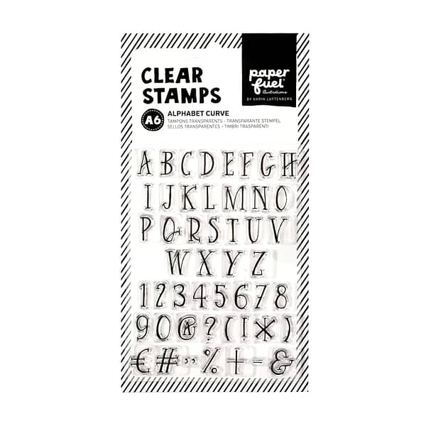 PF107008 paperfuel alphabet curve clear stamp a6