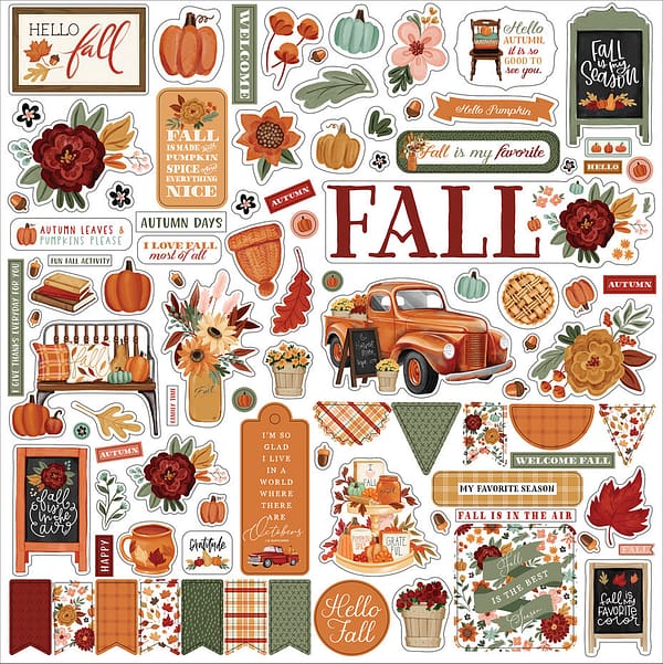 CBWF154016 carta bella welcome fall 12x12 inch collection kit 10