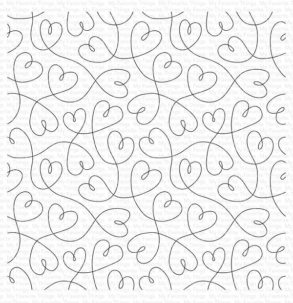 BG 150 my favorite things never ending love background rubber stamp