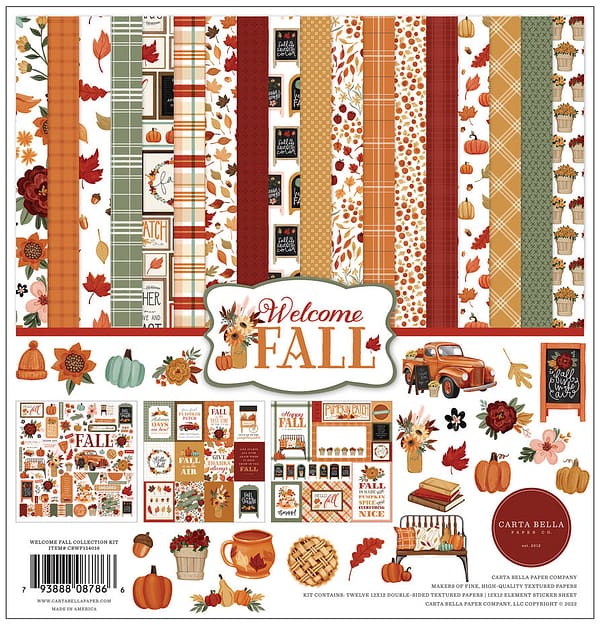 CBWF154016 carta bella welcome fall 12x12 inch collection kit