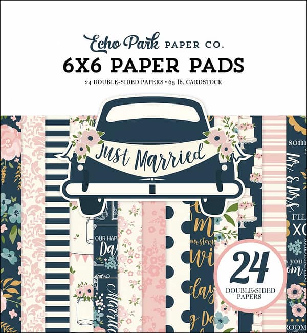 echo park just married 6x6 inch paper pad jm1530231