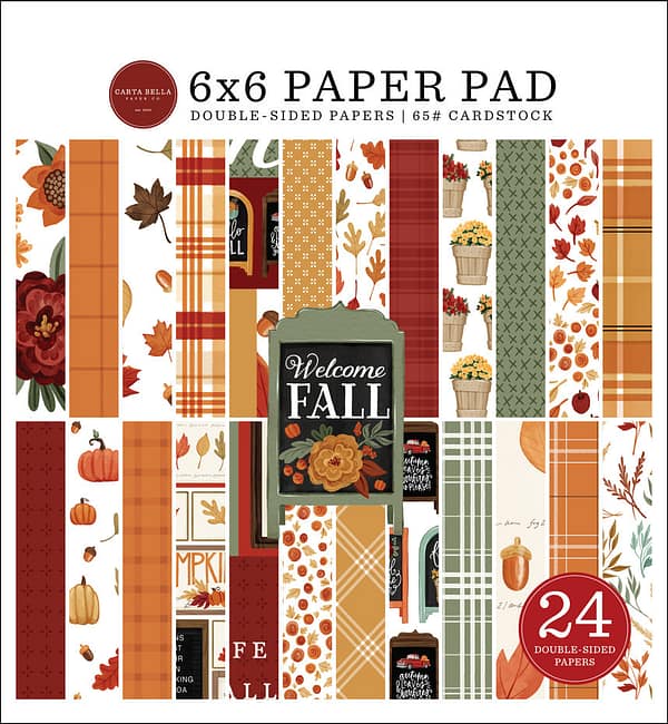 CBWF154023 carta bella welcome fall 6x6 inch paper pad
