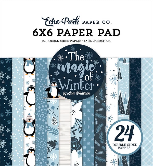 MOW291023 echo park the magic of winter 6x6 inch paper pad