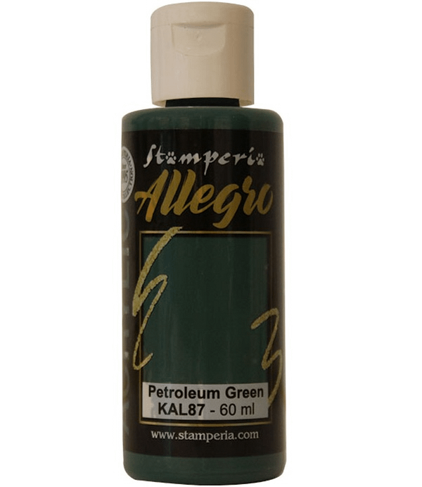 KAL87 stamperia allegro paint 60ml petrolium green