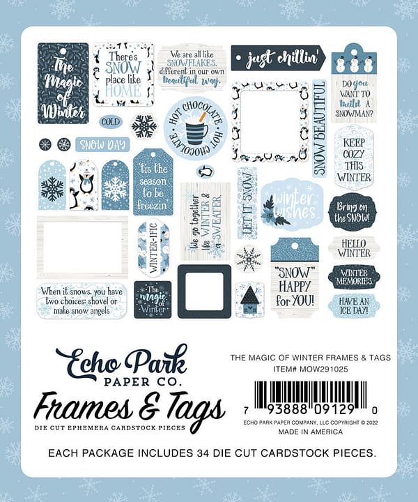 MOW291025 echo park the magic of winter frames tags 2