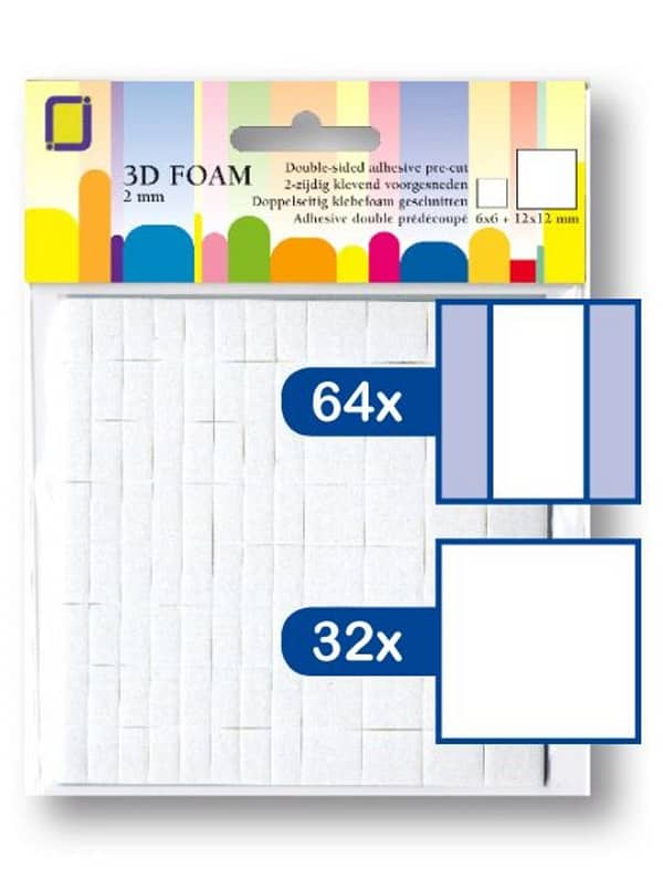3.3132 jeje produkt 3d foam rectangles 12x12 mm 12x6 mm