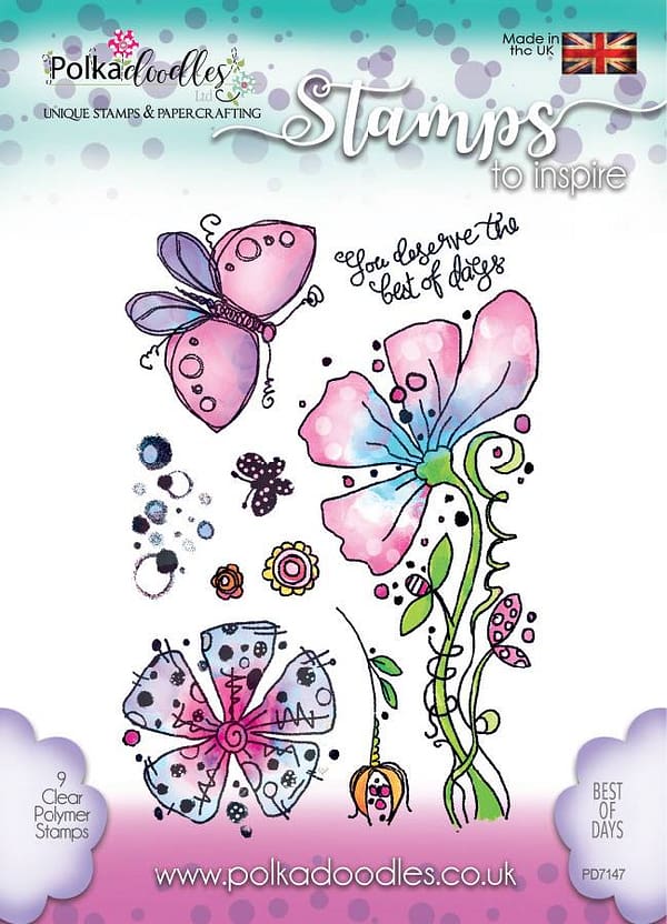 PD7147 polkadoodles best of days clear stamps