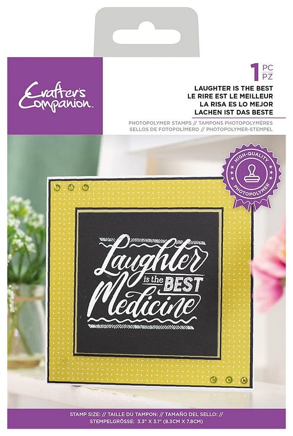CC STP LITB crafters companion laughter is the best medicine clear stamp