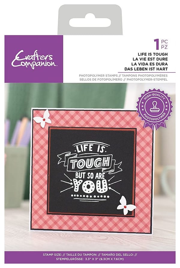 CC STP LITO crafters companion life is tough clear stamp
