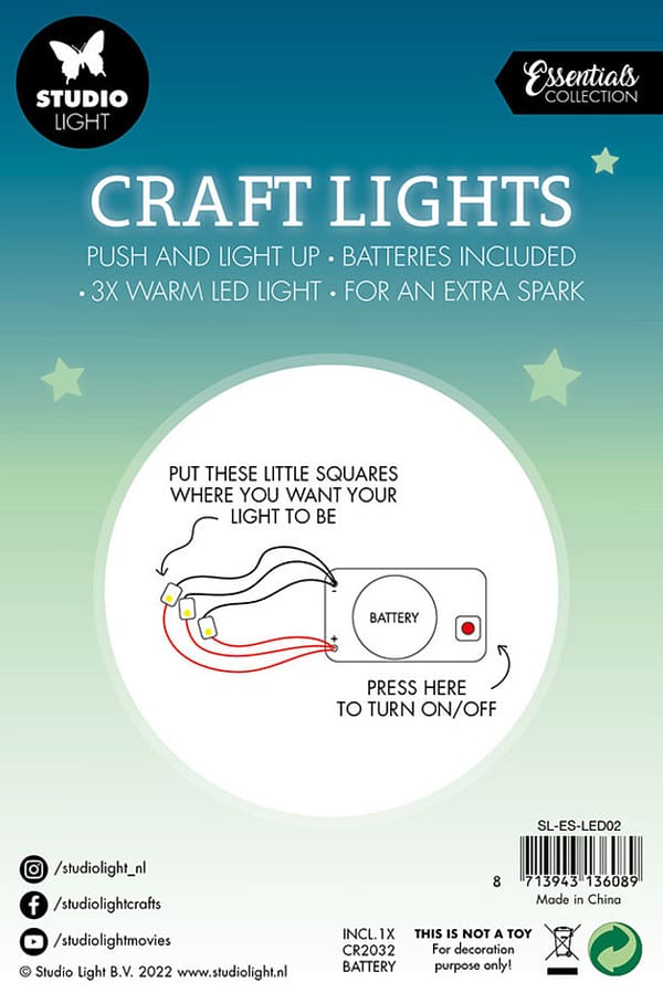 SL ES LED02 studio light craft lights w batteries essential toools 3pcs 2