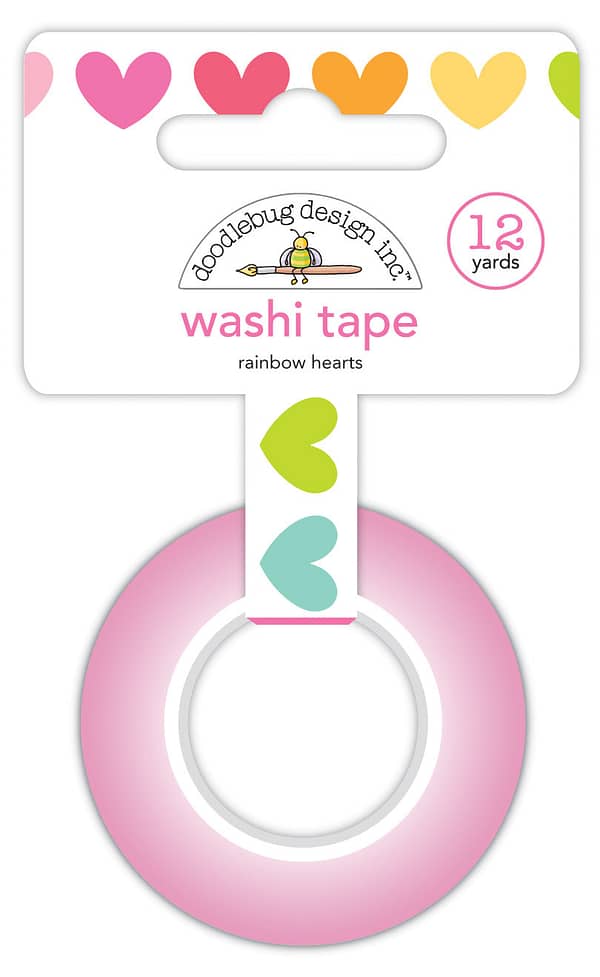 7246 doodlebug design rainbow hearts washi tape